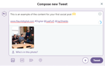 Social media example tweet