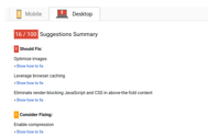 Poor page load score