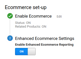 Enhanced Ecommerce Google Analytics option
