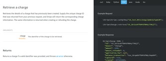 Stripe's developer documentation